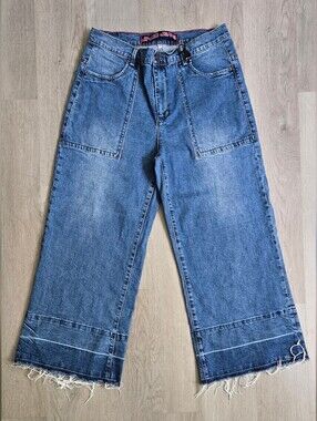JNCO Wide Leg Cropped Blue Jeans Size 17